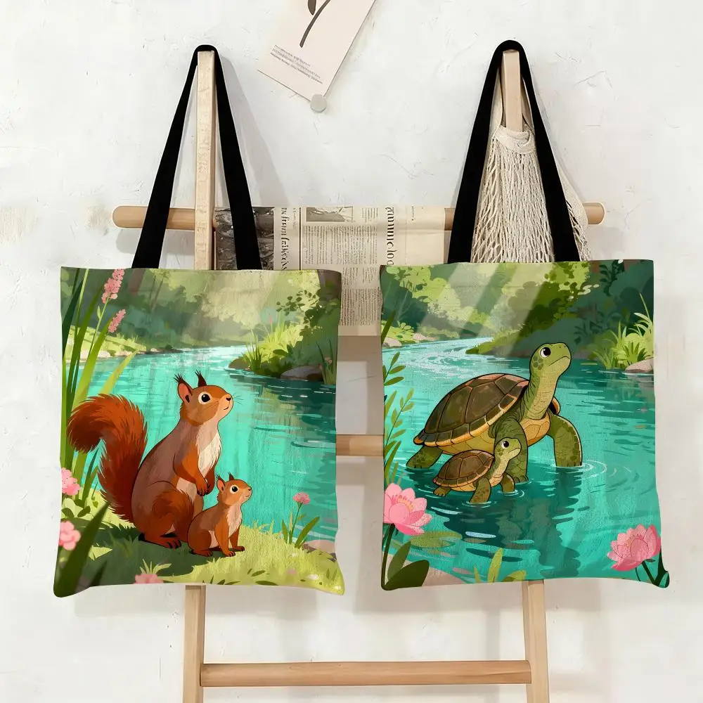 Wild Animals Storage Bags Canvas Tote Bag Large Capacity Double-Sided Print Reusable Shopping Bag Eco-Friendly Shoulder Bag
Wild Animals Storage Bags Canvas Tote Bag Large Capacity Double-Sided Print Reusable Shopping Bag Eco-Friendly Shoulder Bag