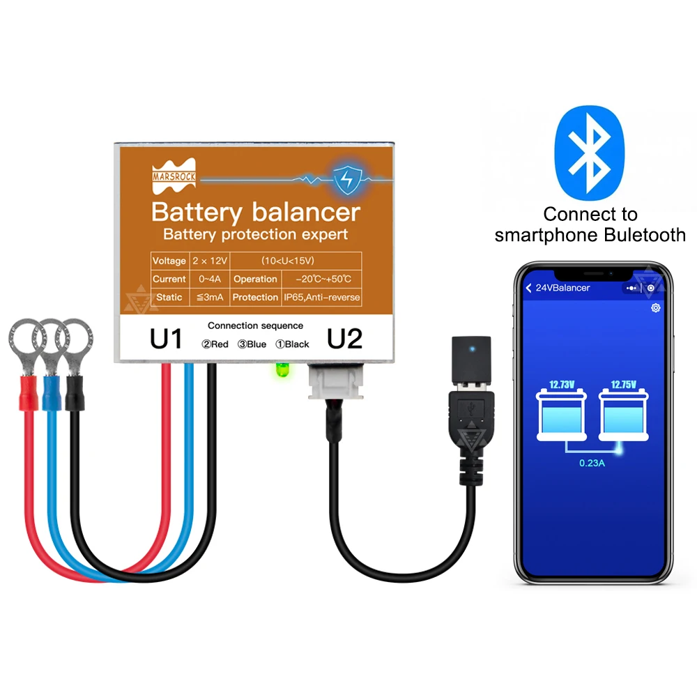 0-4A Balanced Current, 10V~15VDC Balanced Voltage Battery Balancer With Bluetooth Can Be Used For 12V Multiples Of Battery Packs
0-4A Balanced Current, 10V~15VDC Balanced Voltage Battery Balancer With Bluetooth Can Be Used For 12V Multiples Of Battery Packs