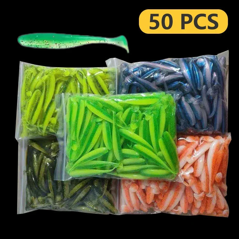 50 PCS Soft Fishing lures Wobblers for pike Artificial bait Silicone Winter fishing supplies tools Soft lure
50 PCS Soft Fishing lures Wobblers for pike Artificial bait Silicone Winter fishing supplies tools Soft lure