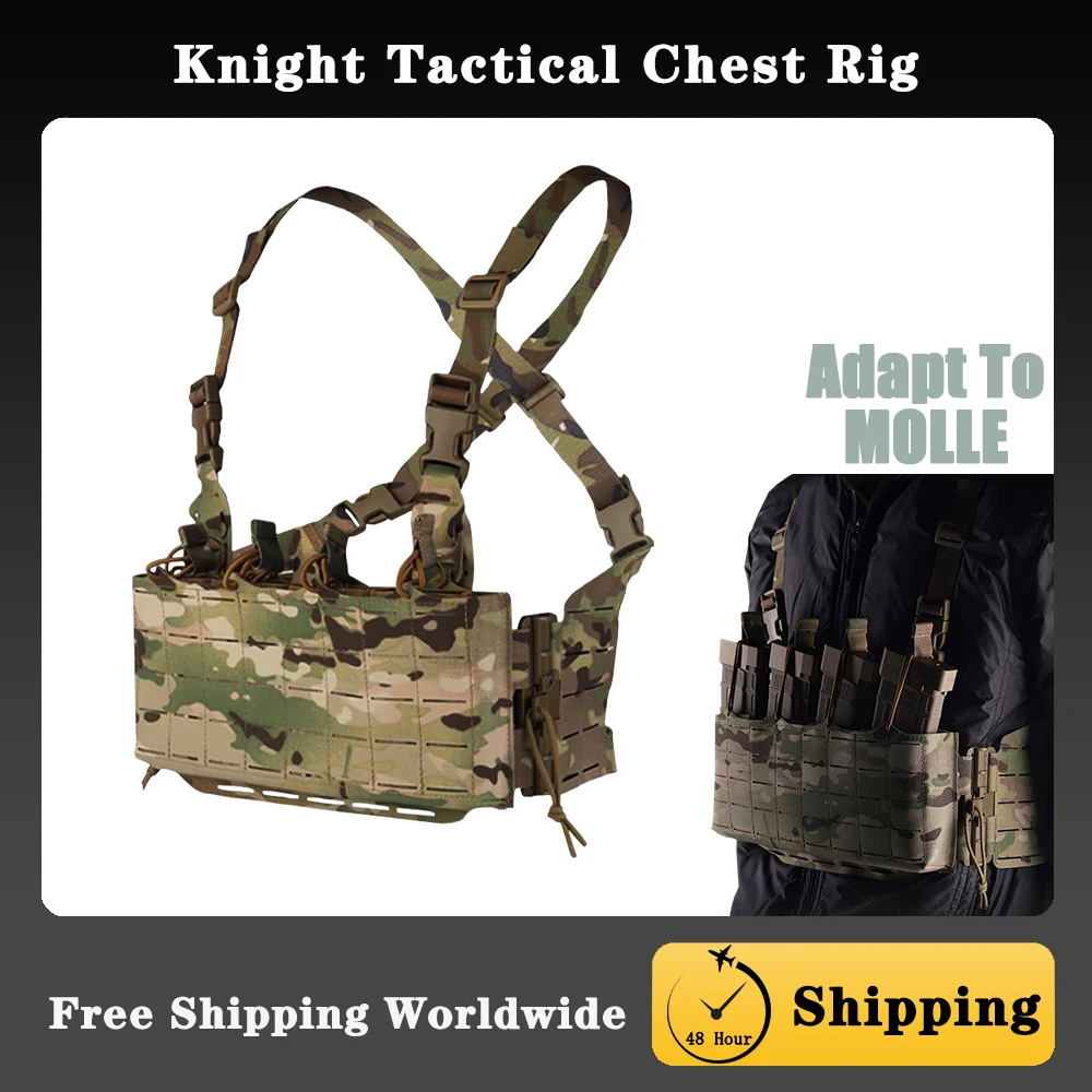 Hunting Vest Knight Tactical Chest Rig Airsoft Shooters Gear Quick Release Built-In 5.56 Magazine Pouch Suspension Carrier Vest
Hunting Vest Knight Tactical Chest Rig Airsoft Shooters Gear Quick Release Built-In 5.56 Magazine Pouch Suspension Carrier Vest