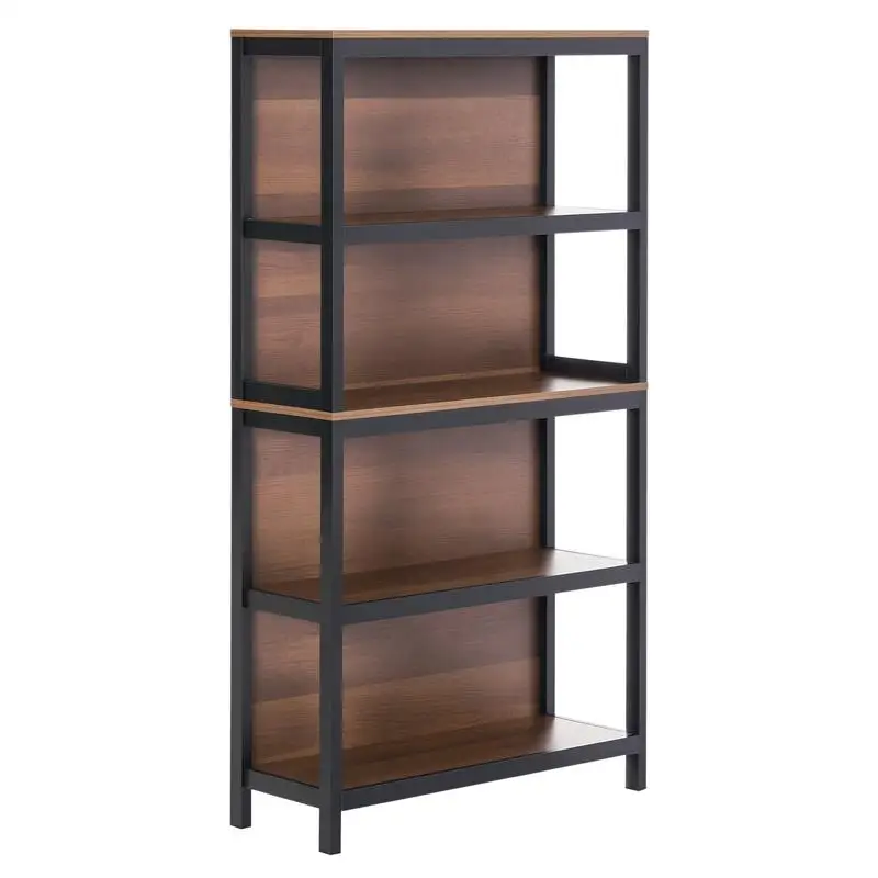 Shelves for Storage, 4 Tier Bookshelf Utility Organizer with Back Support and Anti-Topple Design, Walnut/Black
Shelves for Storage, 4 Tier Bookshelf Utility Organizer with Back Support and Anti-Topple Design, Walnut/Black