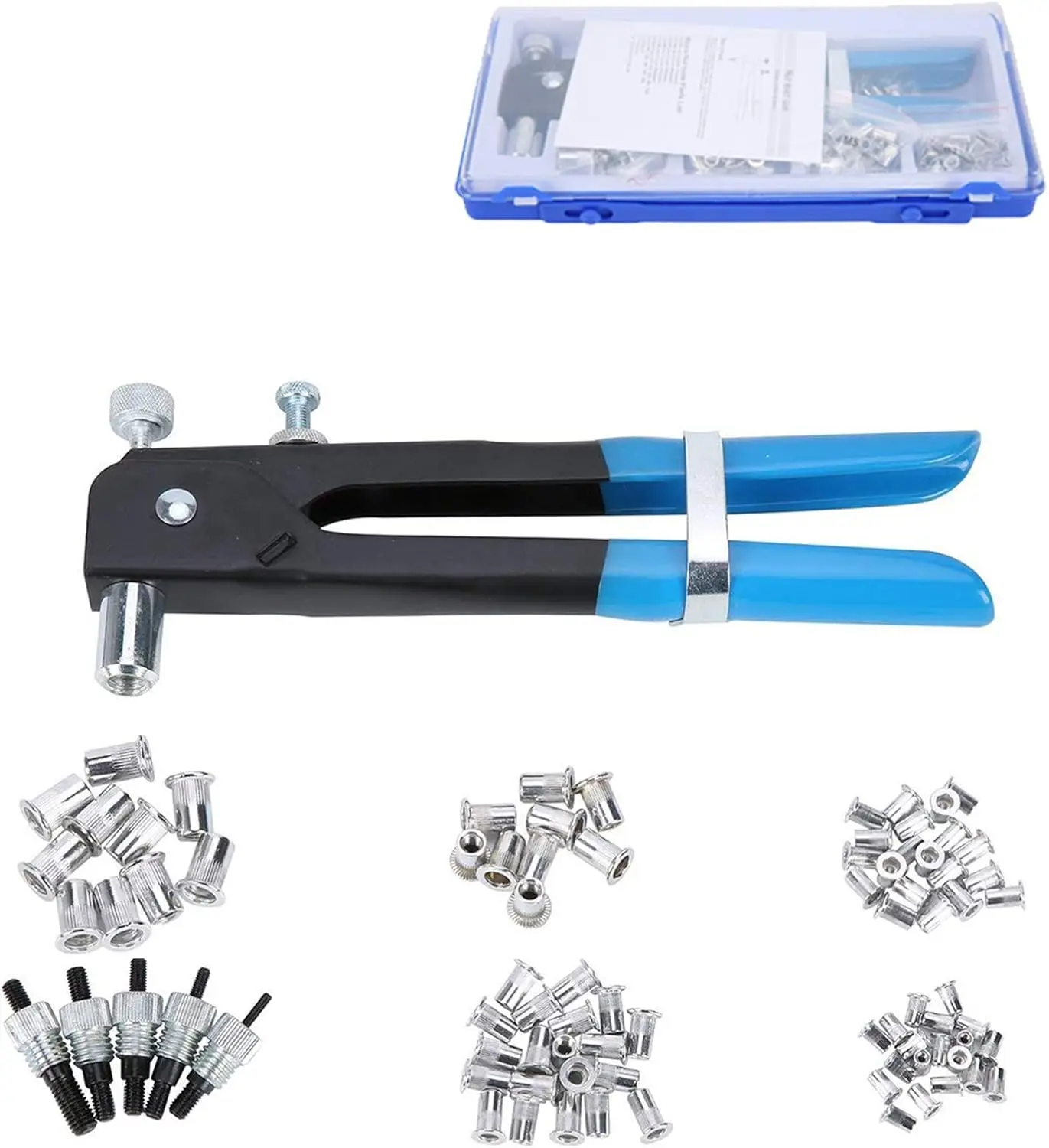 Threaded Rivet Nut Setter Insert Tool Kit 86pcs Hand Riveter Rivnut Nutsert Riveting Set M3/M4/M5/M6/M8
Threaded Rivet Nut Setter Insert Tool Kit 86pcs Hand Riveter Rivnut Nutsert Riveting Set M3/M4/M5/M6/M8