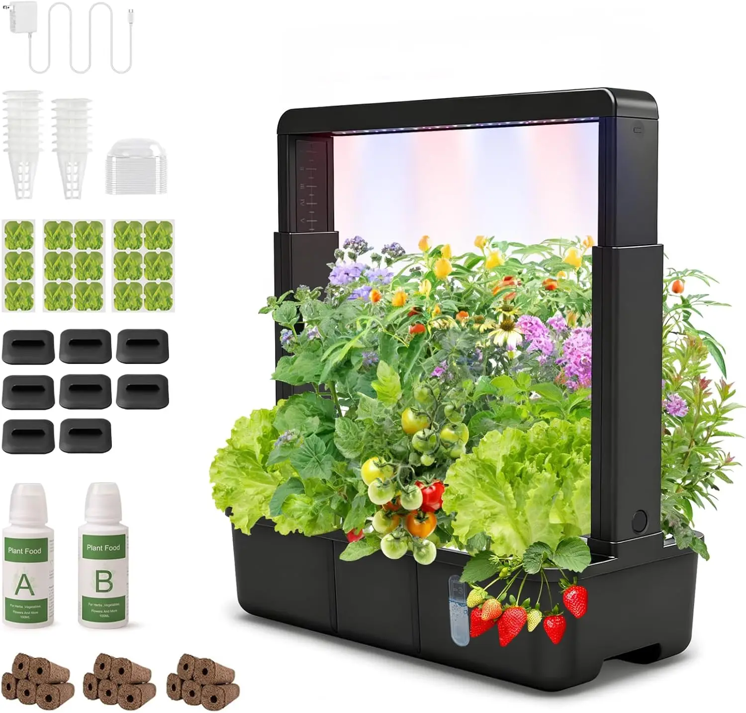 Гидропонная система на 15 капсул с LED-подсветкой, умный садовый набор, регулируемая высота, автоматический таймер, бесшумный насос для выращивания трав
Гидропонная система на 15 капсул с LED-подсветкой, умный садовый набор, регулируемая высота, автоматический таймер, бесшумный насос для выращивания трав