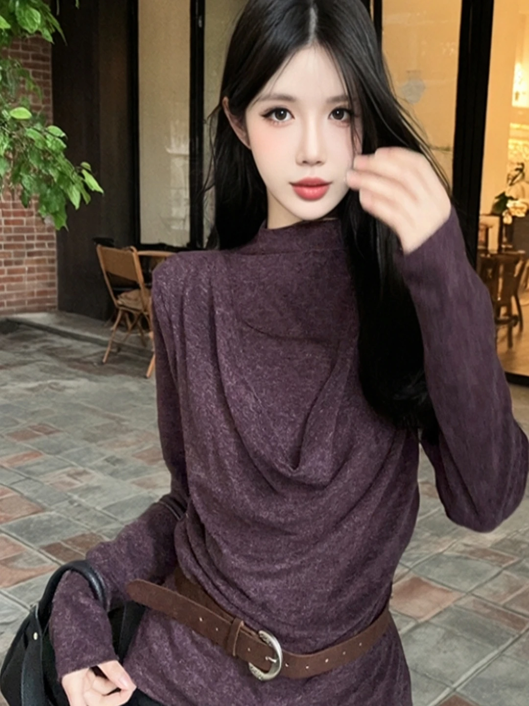 Fashionable Long Sleeve T-Shirt Women's Base Shirt Vintage High Collar Overhead Belt Ready to Wear City Walk Skin Friendly Br...
Fashionable Long Sleeve T-Shirt Women's Base Shirt Vintage High Collar Overhead Belt Ready to Wear City Walk Skin Friendly Br...
