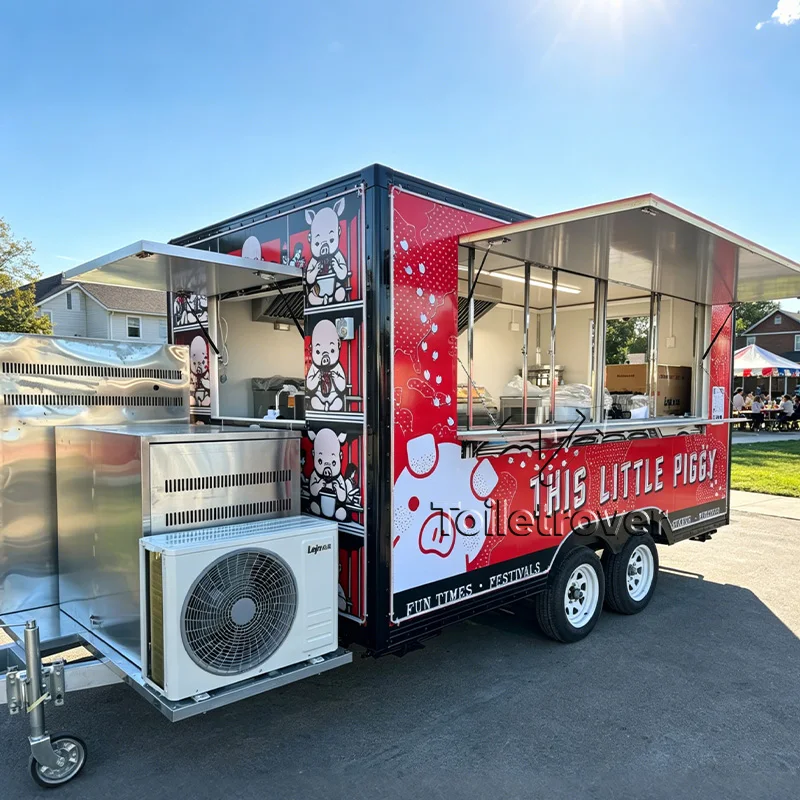 Concession Trailer Coffee Kiosk Street Pizza Burger Trailer Outdoor Fast Food Trailer Mobile Food Truck Cart with Kitchen
Concession Trailer Coffee Kiosk Street Pizza Burger Trailer Outdoor Fast Food Trailer Mobile Food Truck Cart with Kitchen