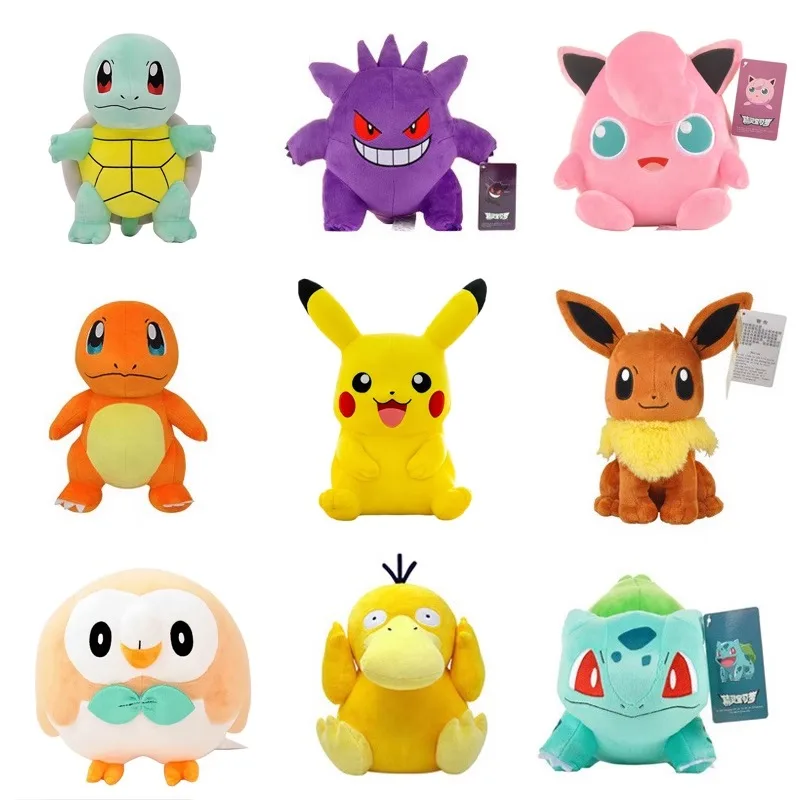 Pokemon Anime Plush Charmander Squirtle Pikachu Moon Eevee Plush Bulbasaur Stuffed Animal Toy Gengar Cute Doll Gift for Kid
Pokemon Anime Plush Charmander Squirtle Pikachu Moon Eevee Plush Bulbasaur Stuffed Animal Toy Gengar Cute Doll Gift for Kid