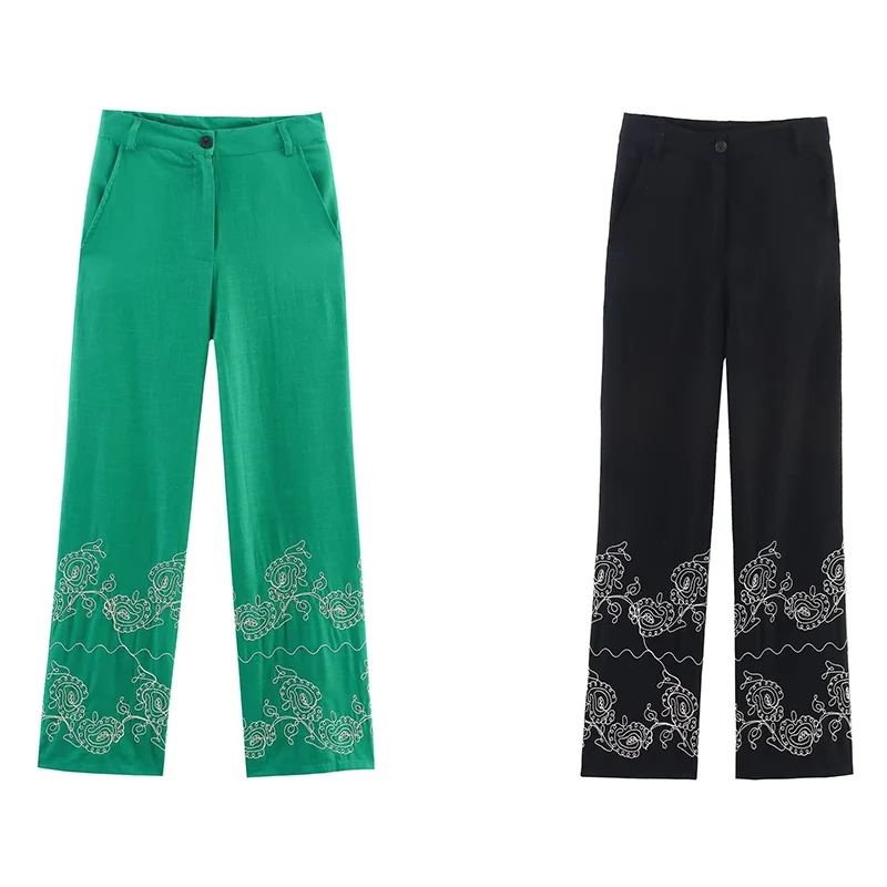 Summer Women's Embroidered Casual Wide Leg Pants 2026 New Fashionable Loose Pants Elegant Women's Trousers
Summer Women's Embroidered Casual Wide Leg Pants 2026 New Fashionable Loose Pants Elegant Women's Trousers