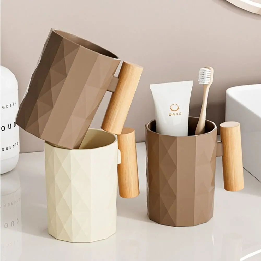 Durable Wooden Handle Bathroom Mouthwash Cup Reusable Plastic Toothbrush Holder Gift Nordic Style Toothpaste Storage Cup Boys
Durable Wooden Handle Bathroom Mouthwash Cup Reusable Plastic Toothbrush Holder Gift Nordic Style Toothpaste Storage Cup Boys