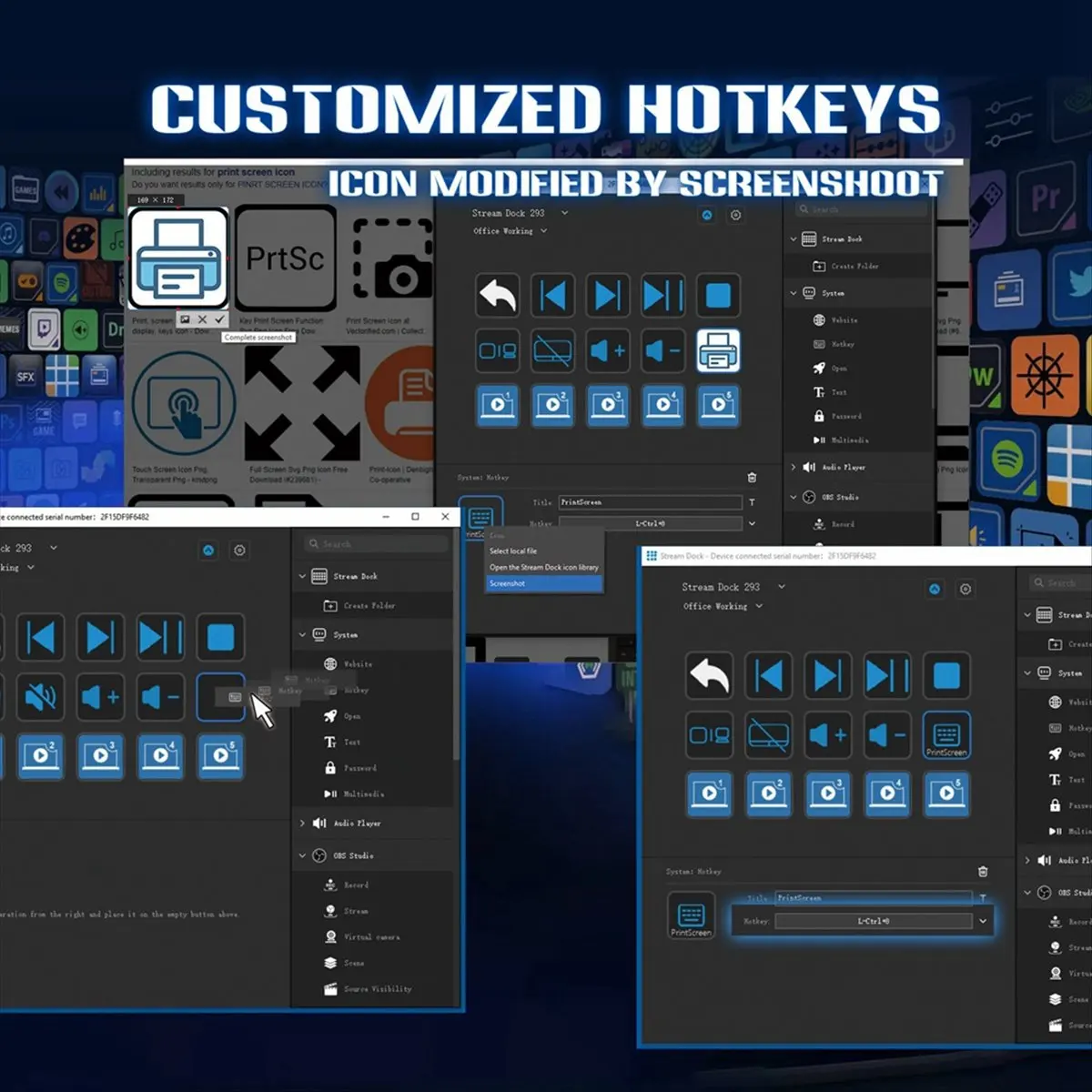 Клавиатура A43M для StreamDeck с ЖК-дисплеем, 15 кнопок, визуальный контроллер для создания контента в реальном времени, настраиваемый для Windows/Android/IOS
Клавиатура A43M для StreamDeck с ЖК-дисплеем, 15 кнопок, визуальный контроллер для создания контента в реальном времени, настраиваемый для Windows/Android/IOS