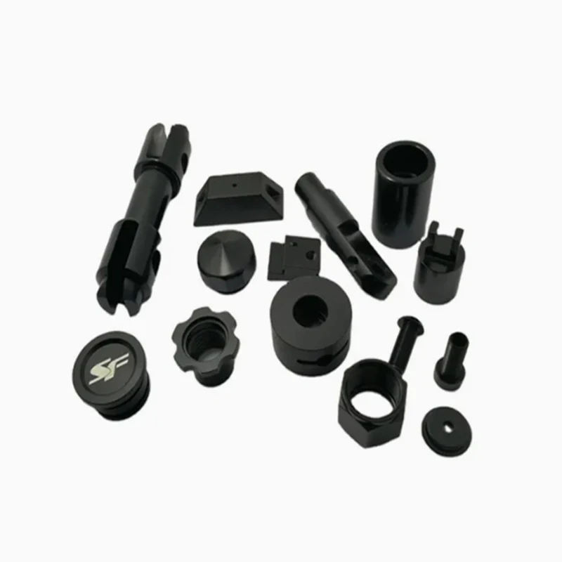Custom CNC machined aluminum alloy black anodized small parts set Equipment assembly components
Custom CNC machined aluminum alloy black anodized small parts set Equipment assembly components