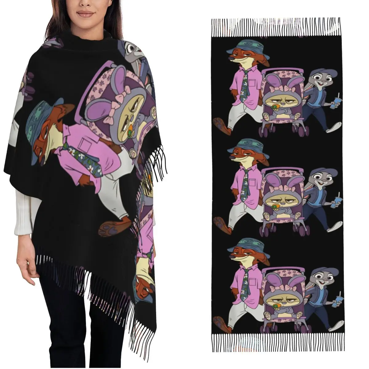 Zootopia 2 Scarf Men Women Head Scarves with Tassel Winter Vintage Shawls and Wrap Warm Custom Bufanda
Zootopia 2 Scarf Men Women Head Scarves with Tassel Winter Vintage Shawls and Wrap Warm Custom Bufanda