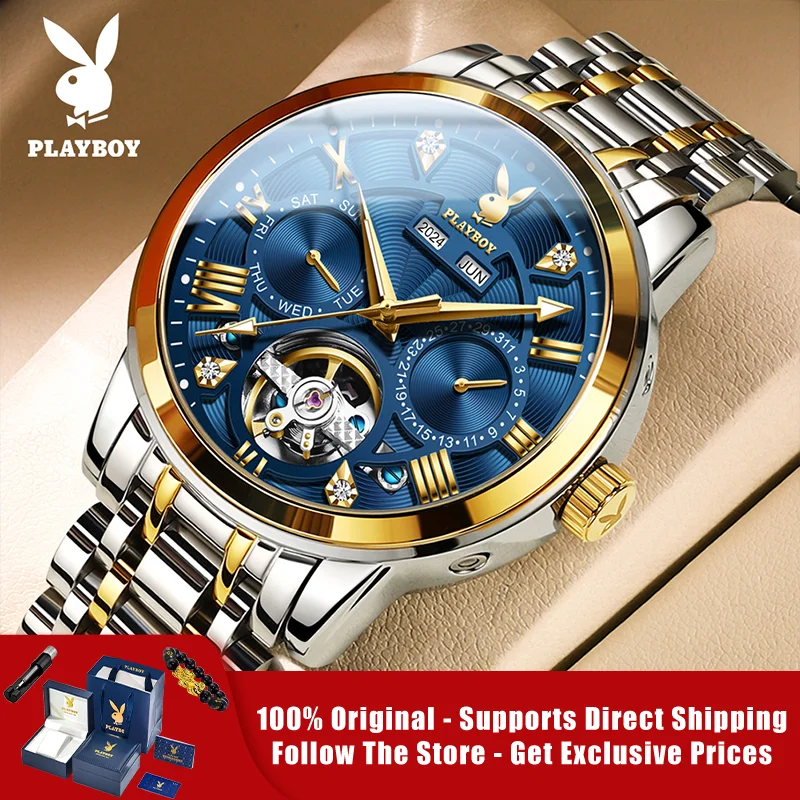 PLAYBOY 3045 Brand original authentic watches for man luxury Gift Box Steel belt multifunctional mechanical men's watch
PLAYBOY 3045 Brand original authentic watches for man luxury Gift Box Steel belt multifunctional mechanical men's watch
