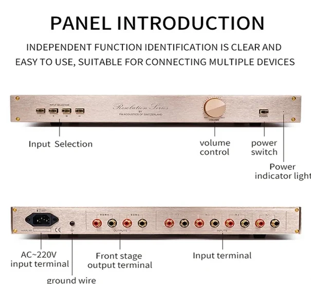 NEW HI END FM244 preamplifier High precision volume control talema transformer home audio preamplifier
NEW HI END FM244 preamplifier High precision volume control talema transformer home audio preamplifier