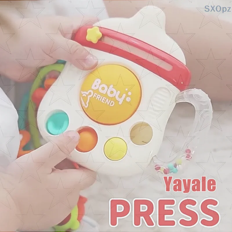 Teething Aid and Early Learning Toy for Babies; Milk Bottle Shaped Rattle with Chewable Pull String to Soothe Gum Pain.
Teething Aid and Early Learning Toy for Babies; Milk Bottle Shaped Rattle with Chewable Pull String to Soothe Gum Pain.