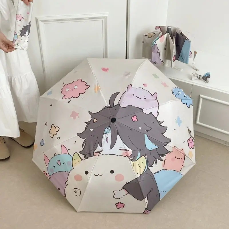 Genshin Impact Merchandise, полностью автоматический зонтик двойного назначения от солнца и дождя, защита от ультрафиолета, складной студенческий зонт Anine
Genshin Impact Merchandise, полностью автоматический зонтик двойного назначения от солнца и дождя, защита от ультрафиолета, складной студенческий зонт Anine