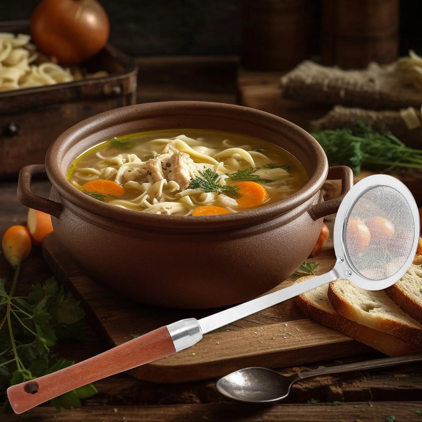 Stainless Steel Fine Mesh Strainer Skimmer Ladle For Oil Filtration Cooking Frying Tool Fat Skimmer Noodle Strainer Drain
Stainless Steel Fine Mesh Strainer Skimmer Ladle For Oil Filtration Cooking Frying Tool Fat Skimmer Noodle Strainer Drain