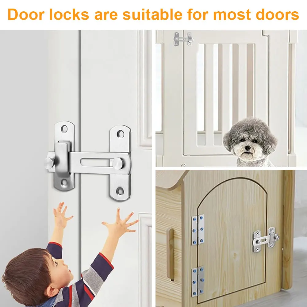 16Pcs Gate Latches Stainless Steel Door Latch Bolt Anti-Theft Door Buckle Safety Door Lock for Barn Door Window Cabinet
16Pcs Gate Latches Stainless Steel Door Latch Bolt Anti-Theft Door Buckle Safety Door Lock for Barn Door Window Cabinet