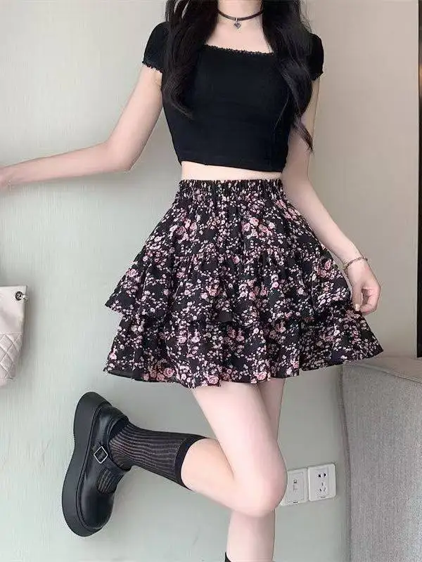 Floral Cake Short Skirt Women's High Waist A-Line Midi Skirt Slimming Umbrella Skirt Fashionable Youthful Spring Summer New A...
Floral Cake Short Skirt Women's High Waist A-Line Midi Skirt Slimming Umbrella Skirt Fashionable Youthful Spring Summer New A...