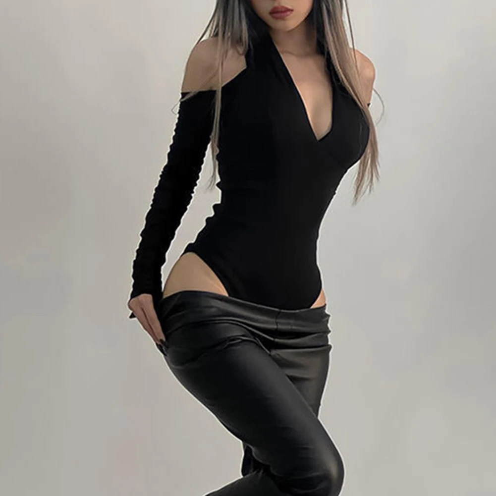 V-neck Style Long Sleeve Top Brand New Casual Wear Elastic Fabric Hanging Collar High Stretch Fabric Regular Length
V-neck Style Long Sleeve Top Brand New Casual Wear Elastic Fabric Hanging Collar High Stretch Fabric Regular Length