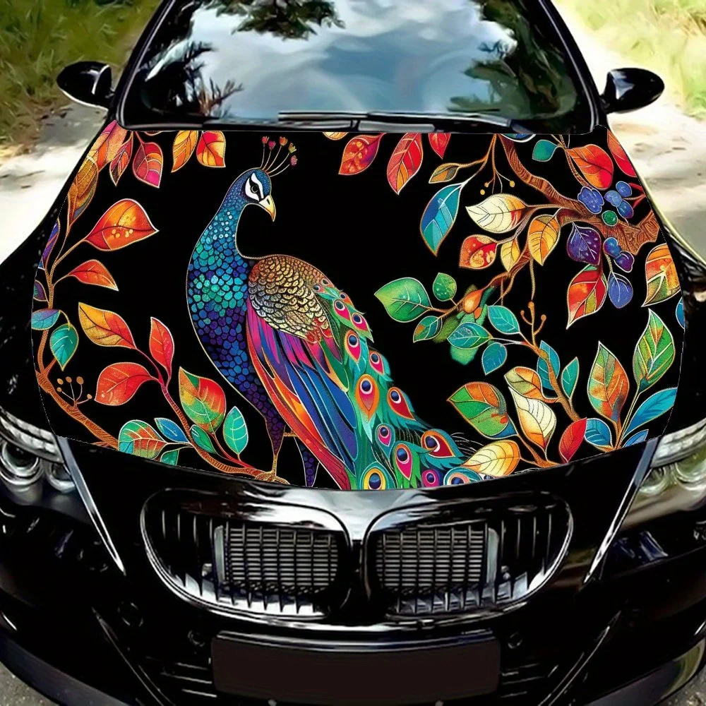 Colorful - Leaf Peacock Print Car hood stickers, waterproof self-adhesive car vinyl stickers, car decoration protection stickers
Colorful - Leaf Peacock Print Car hood stickers, waterproof self-adhesive car vinyl stickers, car decoration protection stickers