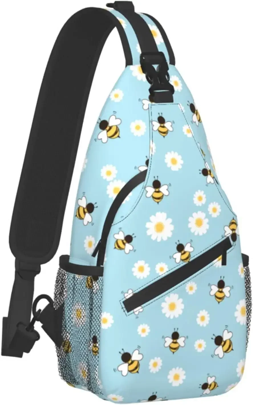 bassyil Bees Flower Sling Bag Crossbody Travel Hiking Chest Backpack Shoulder Daypack for Women Men One Size
bassyil Bees Flower Sling Bag Crossbody Travel Hiking Chest Backpack Shoulder Daypack for Women Men One Size