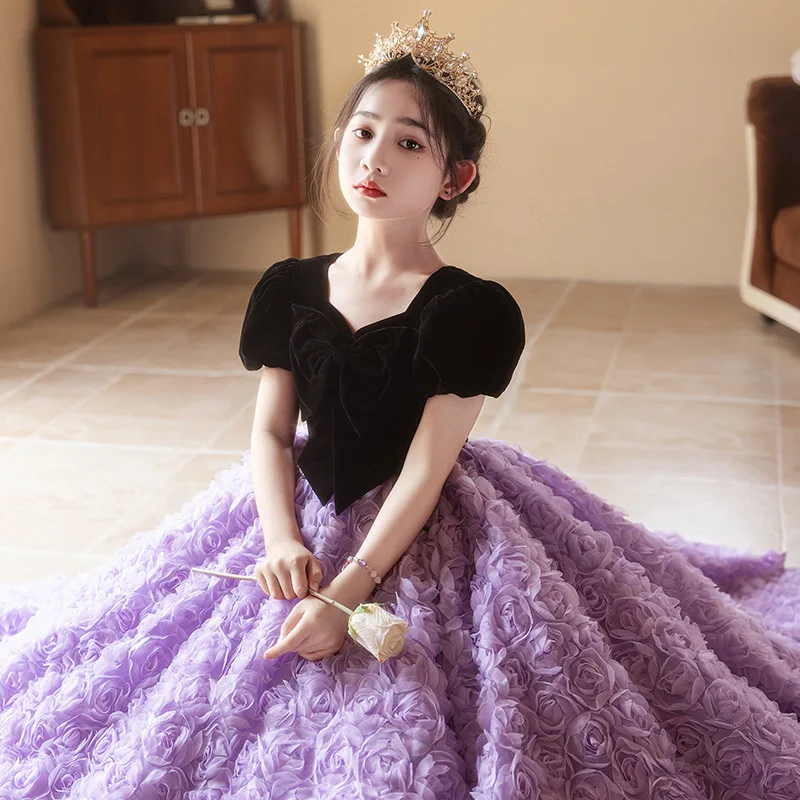 Girls birthday dress group light luxury niche high-end spring flower girl princess skirt children host performance clothes
Girls birthday dress group light luxury niche high-end spring flower girl princess skirt children host performance clothes