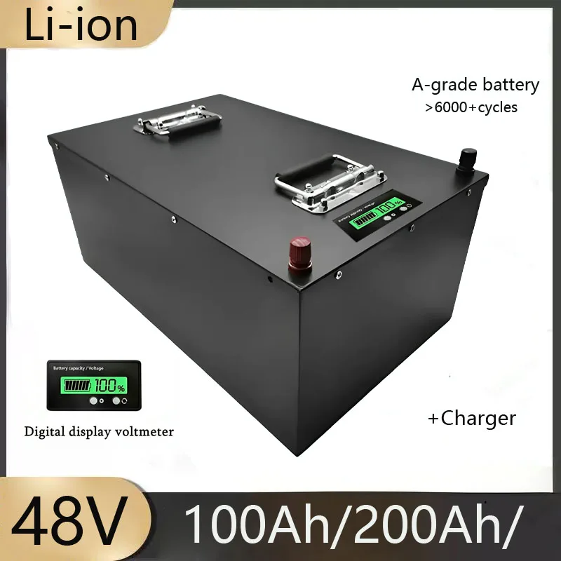 48V 100Ah 200Ah Lithium Battery For 18kw 10kw Inverter Solar Panels Telecommunication Forklift Ups+Charger
48V 100Ah 200Ah Lithium Battery For 18kw 10kw Inverter Solar Panels Telecommunication Forklift Ups+Charger
