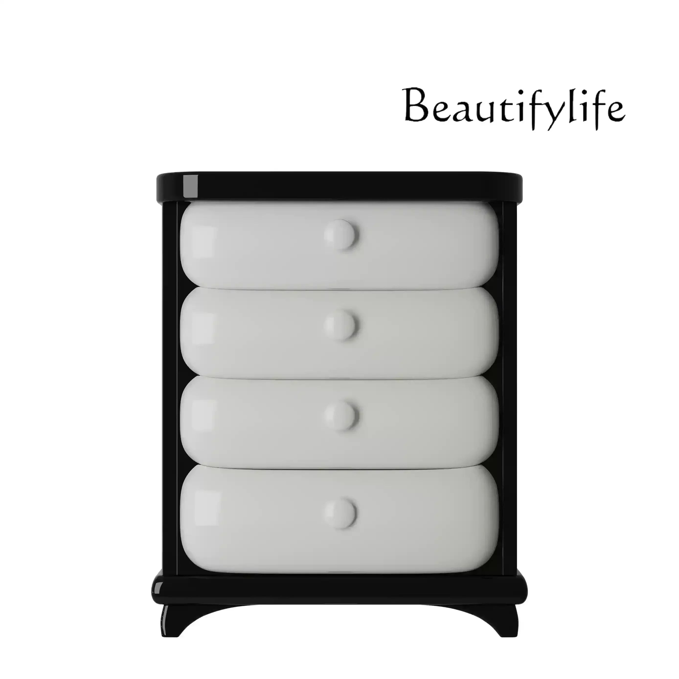 Cream style black and white matching four-bucket living room bedroom storage cabinet French modern minimalist drawer cabinet
Cream style black and white matching four-bucket living room bedroom storage cabinet French modern minimalist drawer cabinet