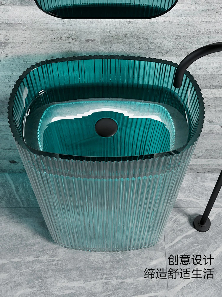 Summer Transparent Resin Column Basin Floor to Floor Integrated Colored Crystal Home Homestay Internet Red New Wash Basin
Summer Transparent Resin Column Basin Floor to Floor Integrated Colored Crystal Home Homestay Internet Red New Wash Basin