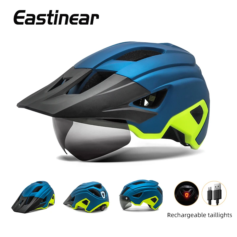 Eastinear LED Bicycle Helmet Sun Goggles Sun Visor Rechargeable LED Tail Lights Men's Outdoor Sports MTB Bicycle Equipment
Eastinear LED Bicycle Helmet Sun Goggles Sun Visor Rechargeable LED Tail Lights Men's Outdoor Sports MTB Bicycle Equipment