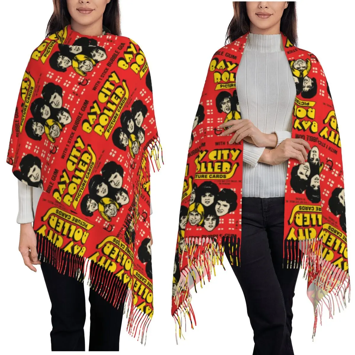 Шарф с музыкальной группой Bay City Rollers, шарфы с кисточками, женские мягкие теплые шали и накидки, длинная осенне-зимняя шаль
Шарф с музыкальной группой Bay City Rollers, шарфы с кисточками, женские мягкие теплые шали и накидки, длинная осенне-зимняя шаль