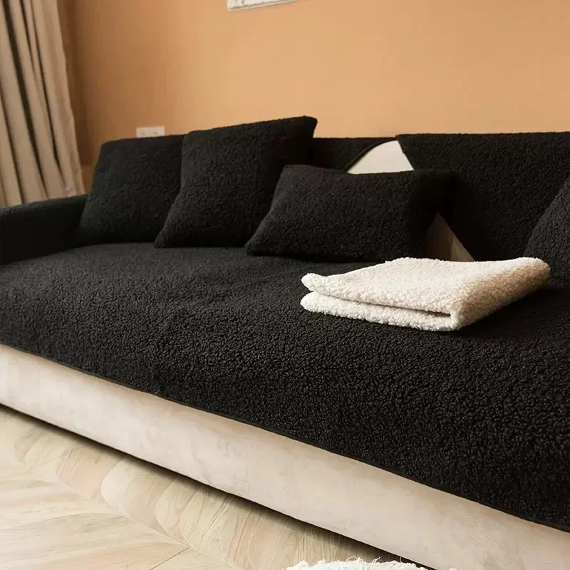 Winter Short Plush Sofa Cushion Non-slip Nordic Simple Style Sitting Cushion Four Seasons for Thickened Fabric Plush Sofa Cover
Winter Short Plush Sofa Cushion Non-slip Nordic Simple Style Sitting Cushion Four Seasons for Thickened Fabric Plush Sofa Cover