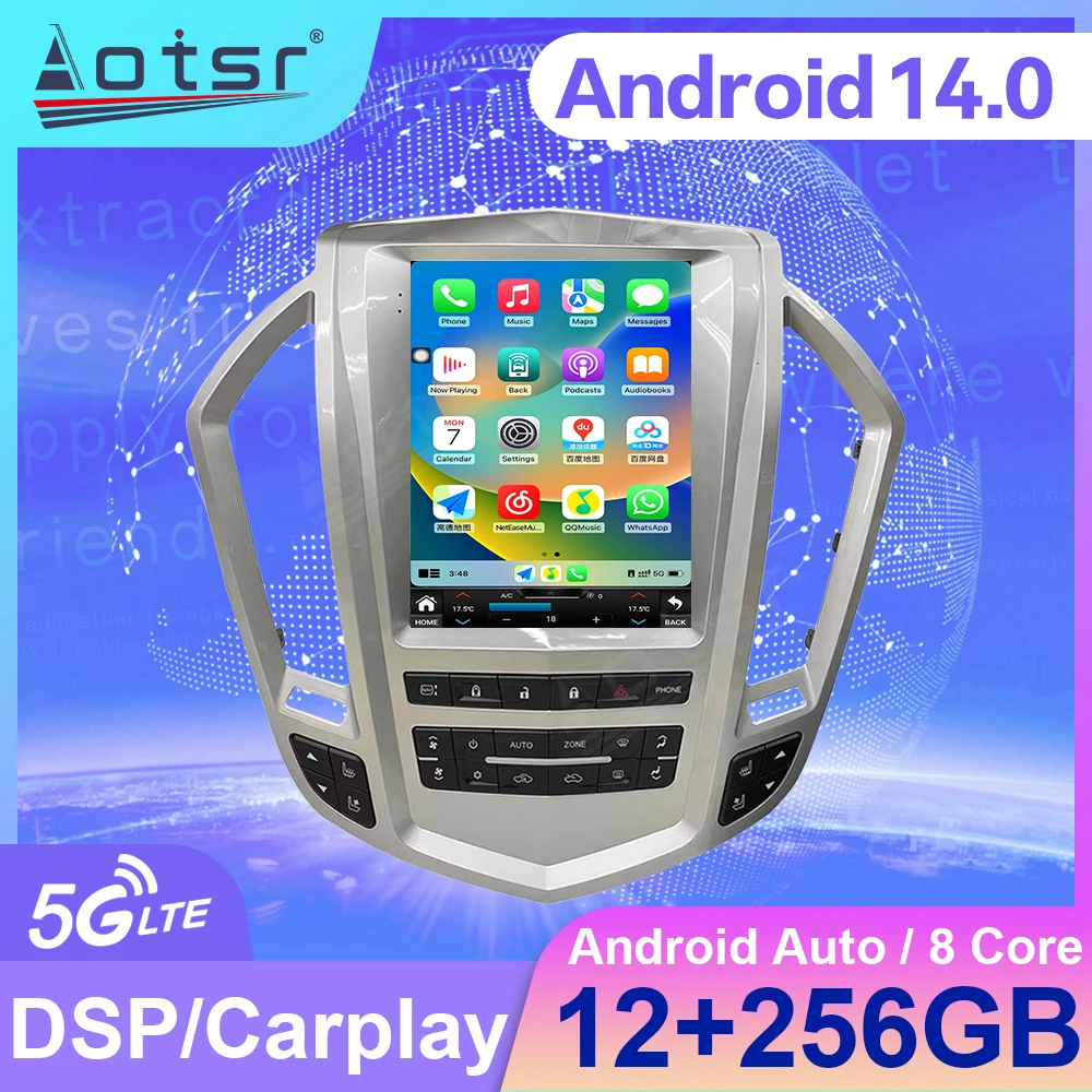 10.4 Inches Touch Screen Android 14 Car Radio For Cadillac SRX 2009 2010 2011 2012 GPS Multimedia Carplay Navigation Head Unit
10.4 Inches Touch Screen Android 14 Car Radio For Cadillac SRX 2009 2010 2011 2012 GPS Multimedia Carplay Navigation Head Unit