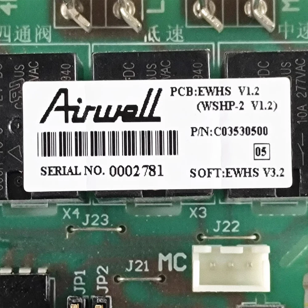 Original Main Control Module Motherboard WSHP-2 C03530500 For Airwell Air Conditioner EWHS V1.2
Original Main Control Module Motherboard WSHP-2 C03530500 For Airwell Air Conditioner EWHS V1.2