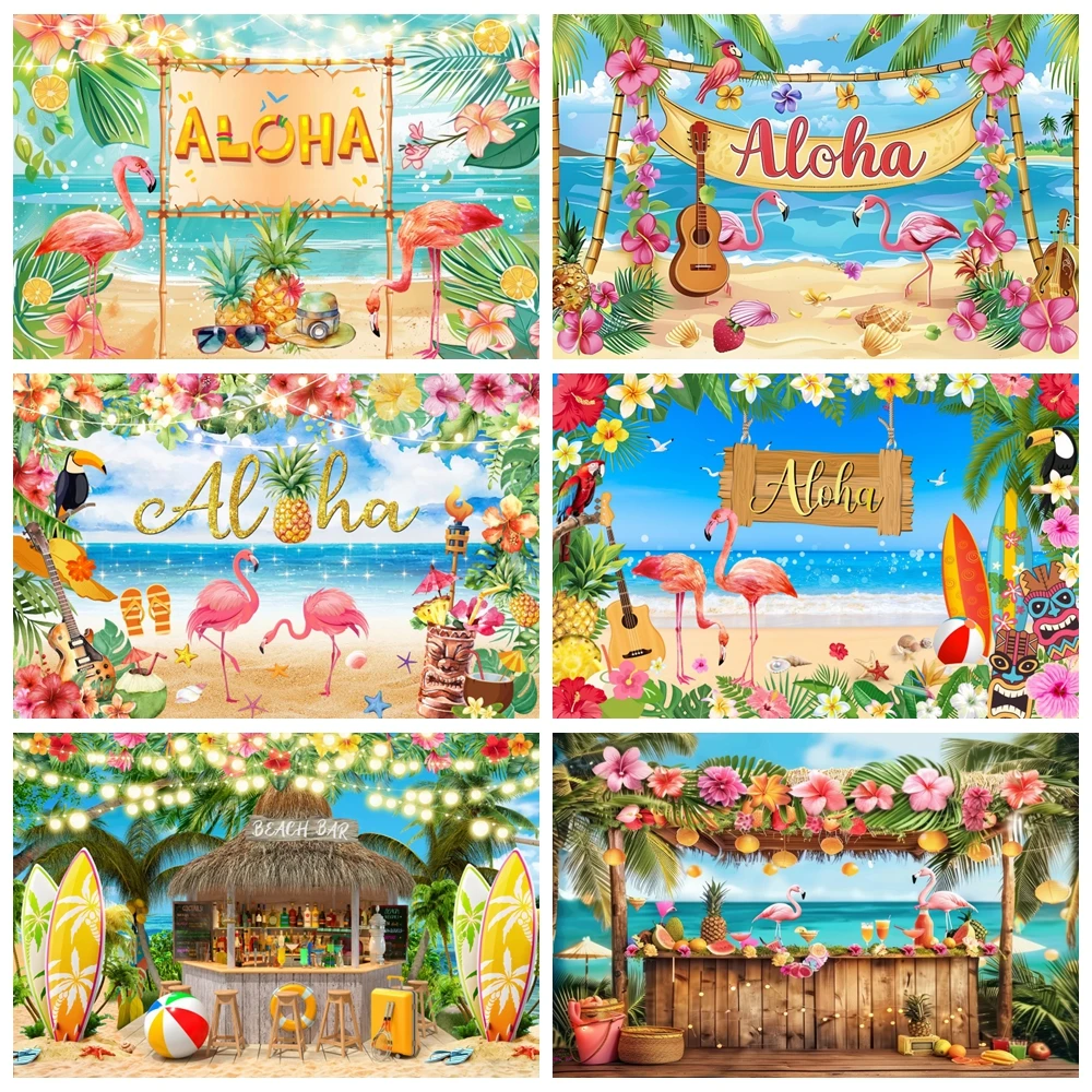 Summer Hawaiian Beach Photography Backdrop Flamingo Surfboard Seaside Palm Tree Flowers Holiday Party Background Photo Studio
Summer Hawaiian Beach Photography Backdrop Flamingo Surfboard Seaside Palm Tree Flowers Holiday Party Background Photo Studio