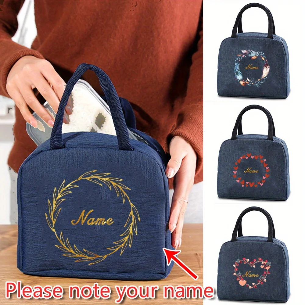 Customized Name Insulated Lunch Bag Aluminum Foil Bento Bag Name Pattern Insulated Lunch Box Portable Camping Picnic Food Bag
Customized Name Insulated Lunch Bag Aluminum Foil Bento Bag Name Pattern Insulated Lunch Box Portable Camping Picnic Food Bag