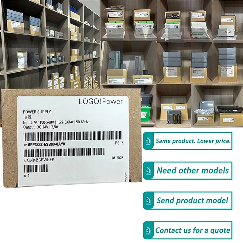 New Original PLC LOGO Power Supply 6EP3332-6SB00-0AY0 6EP3322-6SB00-0AY0 6EP3311-6SB00-0AY0
New Original PLC LOGO Power Supply 6EP3332-6SB00-0AY0 6EP3322-6SB00-0AY0 6EP3311-6SB00-0AY0