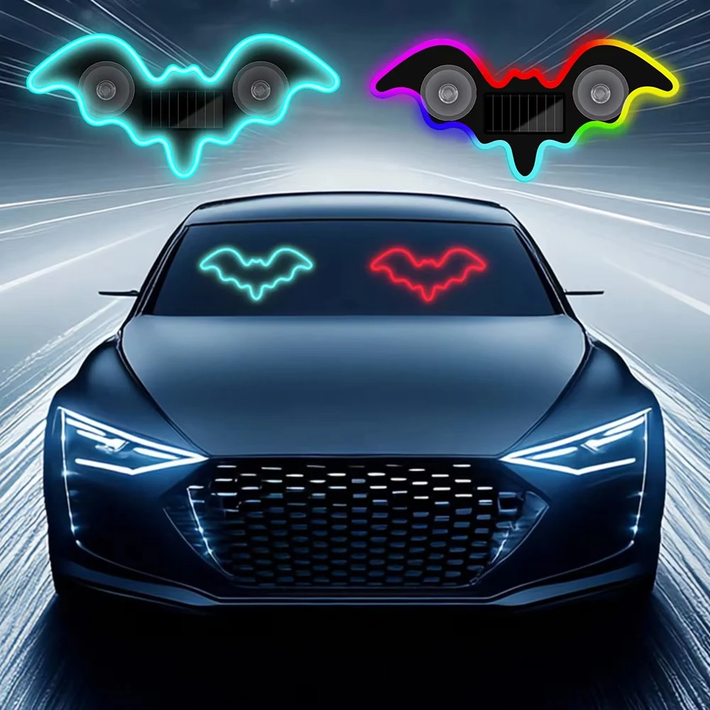 Solar Powered Car Neon Light Rgb Led Window Lamp Suction Cup Bat Shaped Rechargeable Wireless Breathing Lights Car Accessories
Solar Powered Car Neon Light Rgb Led Window Lamp Suction Cup Bat Shaped Rechargeable Wireless Breathing Lights Car Accessories
