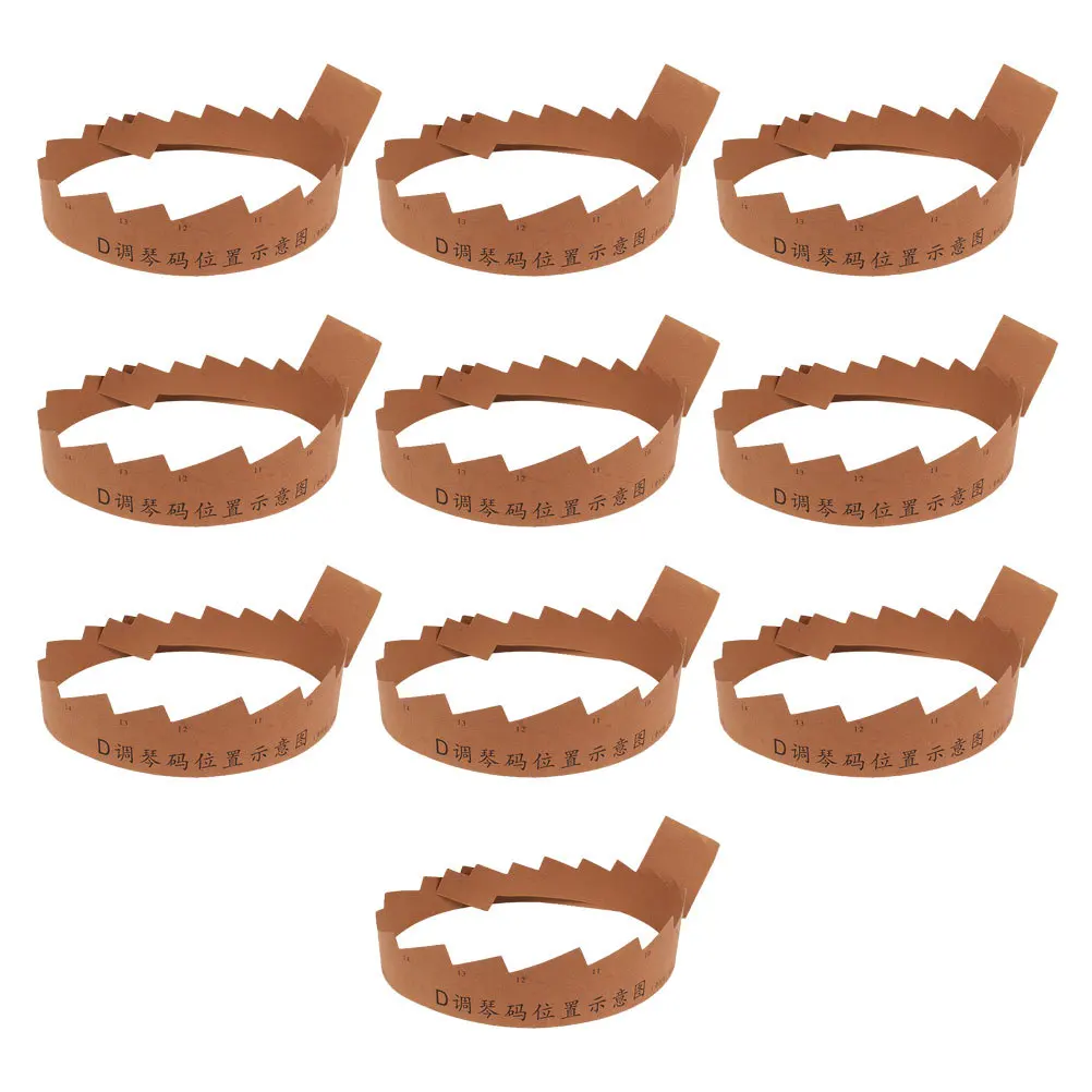 10Pcs Guzheng Code Paper Auxiliary Tools Light Brown Precise Zheng Code Positioning Installation Schematic Diagram