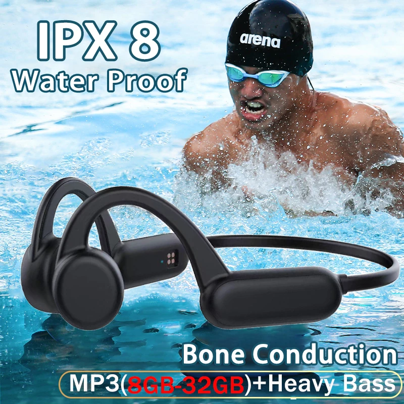 Ture Bone Conduction Headphones Swimming IPX8 Waterproof 32GB MP3 Player Wireless Bluetooth Earphones for Sport HiFi Headset
Ture Bone Conduction Headphones Swimming IPX8 Waterproof 32GB MP3 Player Wireless Bluetooth Earphones for Sport HiFi Headset