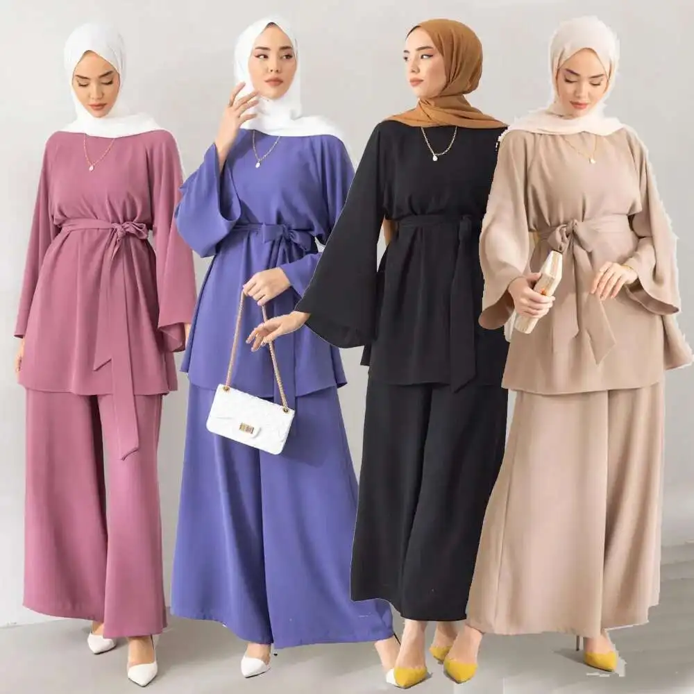 Arab Women's Long Sleeved Long Pants Two-piece Elegant Daily Commuting Set Robe Abaya Ramadan Dubai Luxury Islam Elegant
Arab Women's Long Sleeved Long Pants Two-piece Elegant Daily Commuting Set Robe Abaya Ramadan Dubai Luxury Islam Elegant