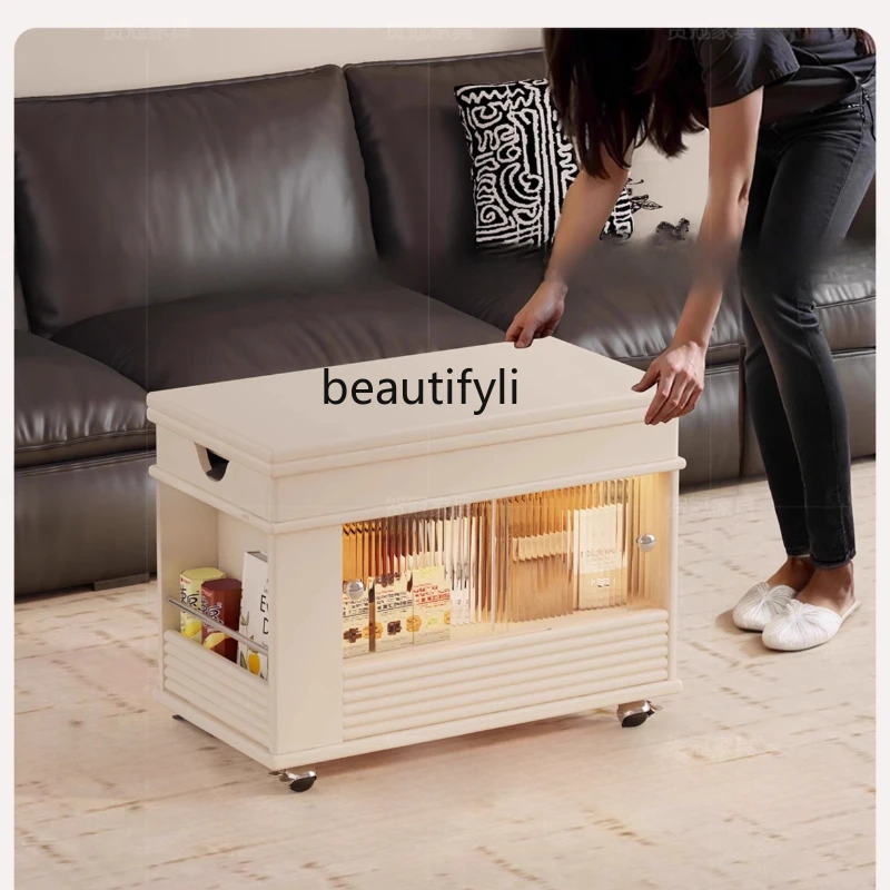 Folding Mobile Coffee Table with Wheels for Small Apartments, Home Living Room, Adjustable Sofa Side Cabinet, Small Trolley
Folding Mobile Coffee Table with Wheels for Small Apartments, Home Living Room, Adjustable Sofa Side Cabinet, Small Trolley