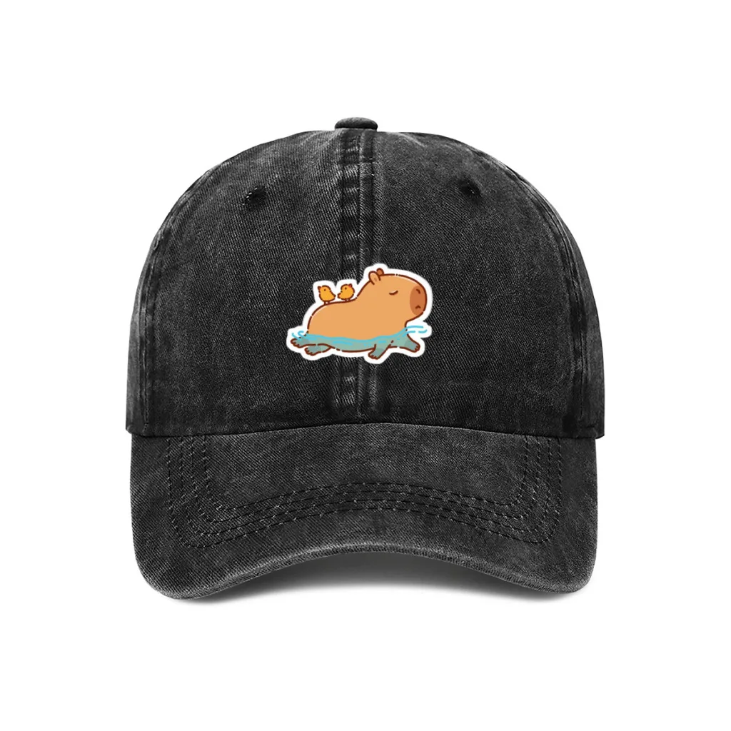 Cute Capybara Baseball Cap Solid Color Washed Distressed Hats Simple Vintage Hip Hop Sun Hats For Women & Men
Cute Capybara Baseball Cap Solid Color Washed Distressed Hats Simple Vintage Hip Hop Sun Hats For Women & Men