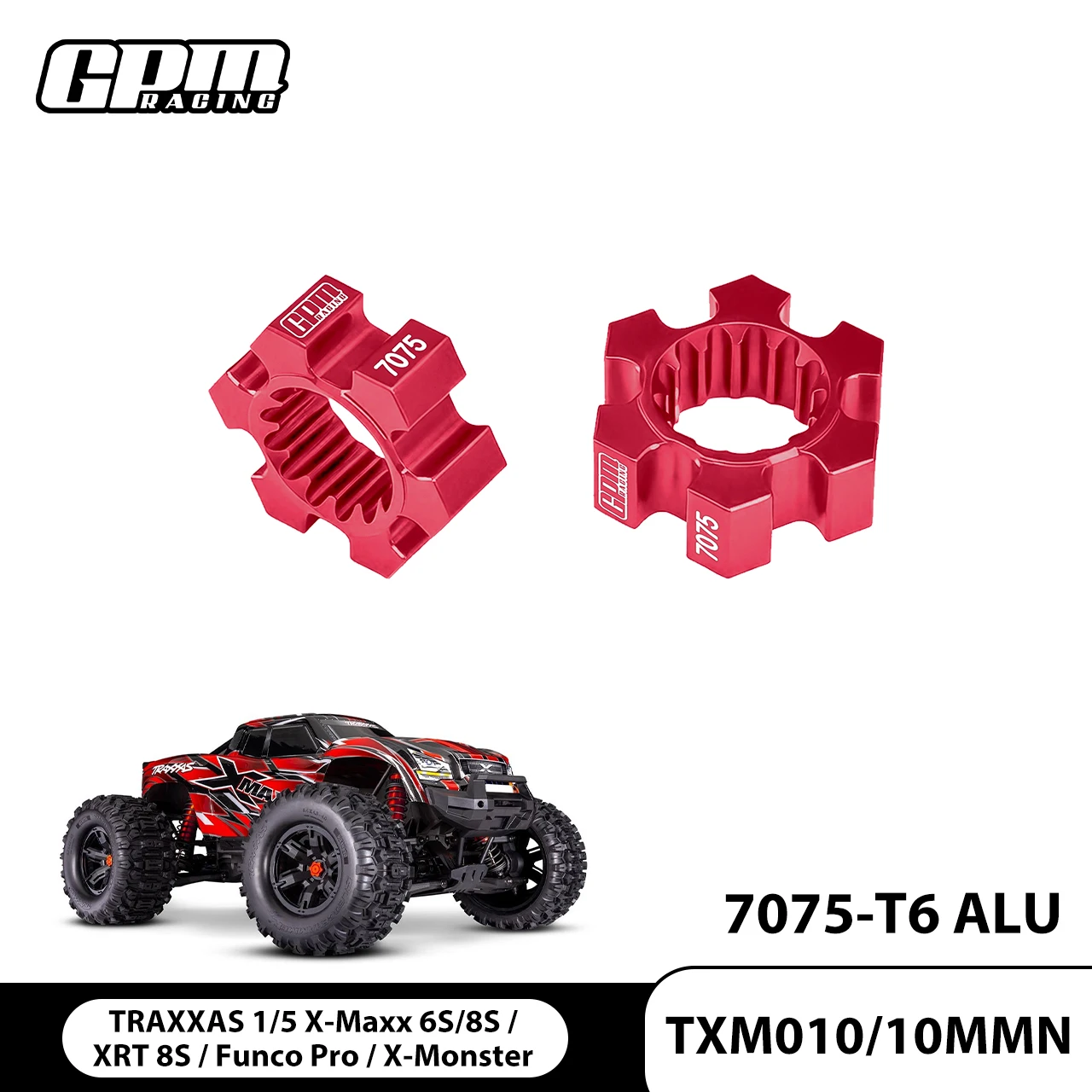 GPM Aluminium 7075 Wheel Hex Hubs TRAXXAS X-Maxx 6S 8S XRT 1/6 FUNCO PRO SAND 77086-4
GPM Aluminium 7075 Wheel Hex Hubs TRAXXAS X-Maxx 6S 8S XRT 1/6 FUNCO PRO SAND 77086-4