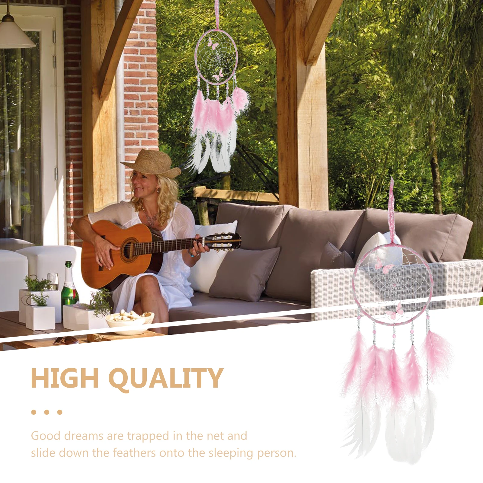 Colorful Butterfly Dreamcatcher Decorative Wind Chime Iron Ring Beads Home Balcony Party Gift Photography Prop Unique 
Colorful Butterfly Dreamcatcher Decorative Wind Chime Iron Ring Beads Home Balcony Party Gift Photography Prop Unique