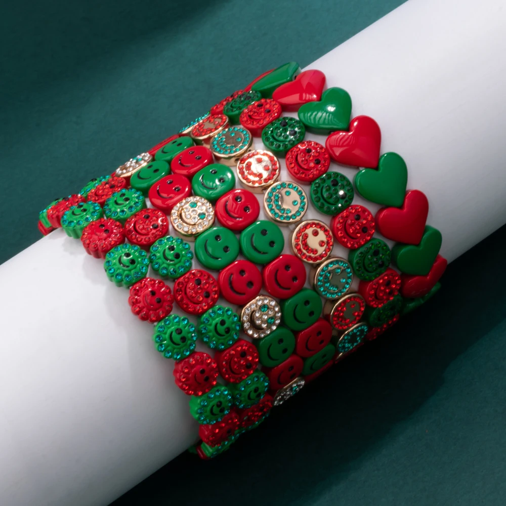 BEUTIFOR New Christmas Happy Face Girls Bracelet Rhinestone Beads Crystal Women Tile Bangle Fashion Jewelry 2024
BEUTIFOR New Christmas Happy Face Girls Bracelet Rhinestone Beads Crystal Women Tile Bangle Fashion Jewelry 2024