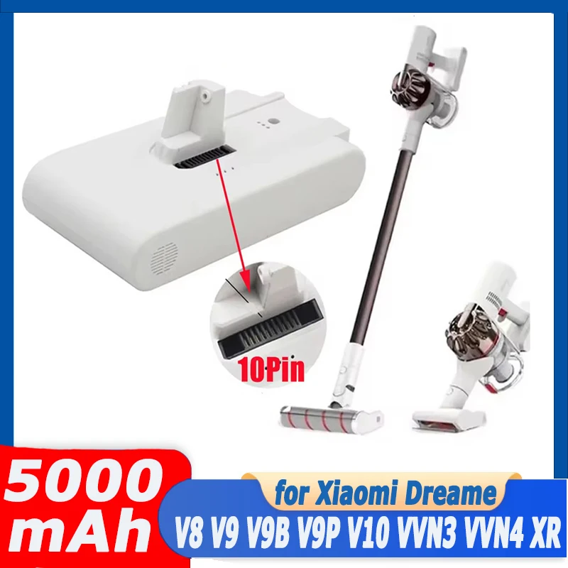 for Dreame V8 V9 V10 V9P V9B Dreame Vacuum Cleaner Battery 25.2V 5000mAh VVN3 VVN4 Cordless Dust Catcher Replacement Batteries
for Dreame V8 V9 V10 V9P V9B Dreame Vacuum Cleaner Battery 25.2V 5000mAh VVN3 VVN4 Cordless Dust Catcher Replacement Batteries