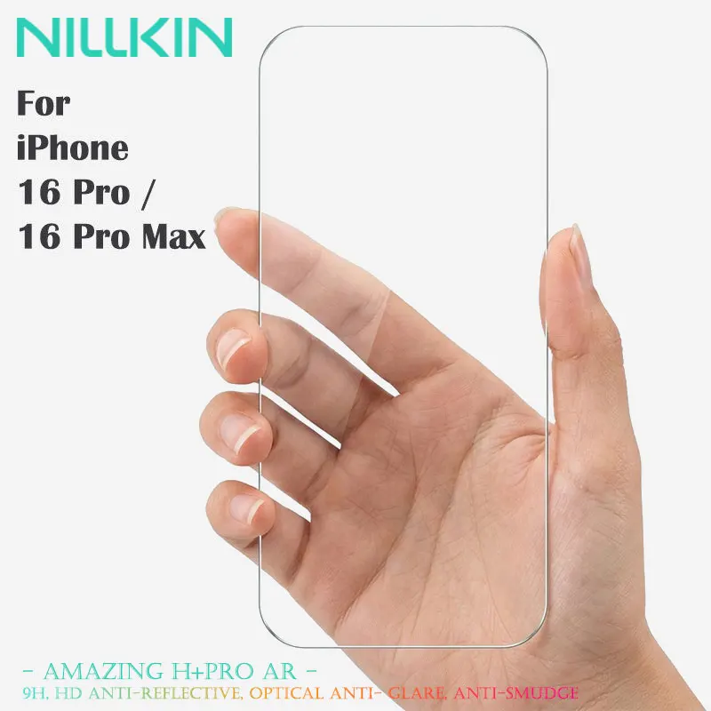 NILLKIN H+ Pro AR Glass Screen Protector For iPhone 16 Pro Max Anti-Smudge Technology, 3D Full Coverage, Easy Installation Kit
NILLKIN H+ Pro AR Glass Screen Protector For iPhone 16 Pro Max Anti-Smudge Technology, 3D Full Coverage, Easy Installation Kit