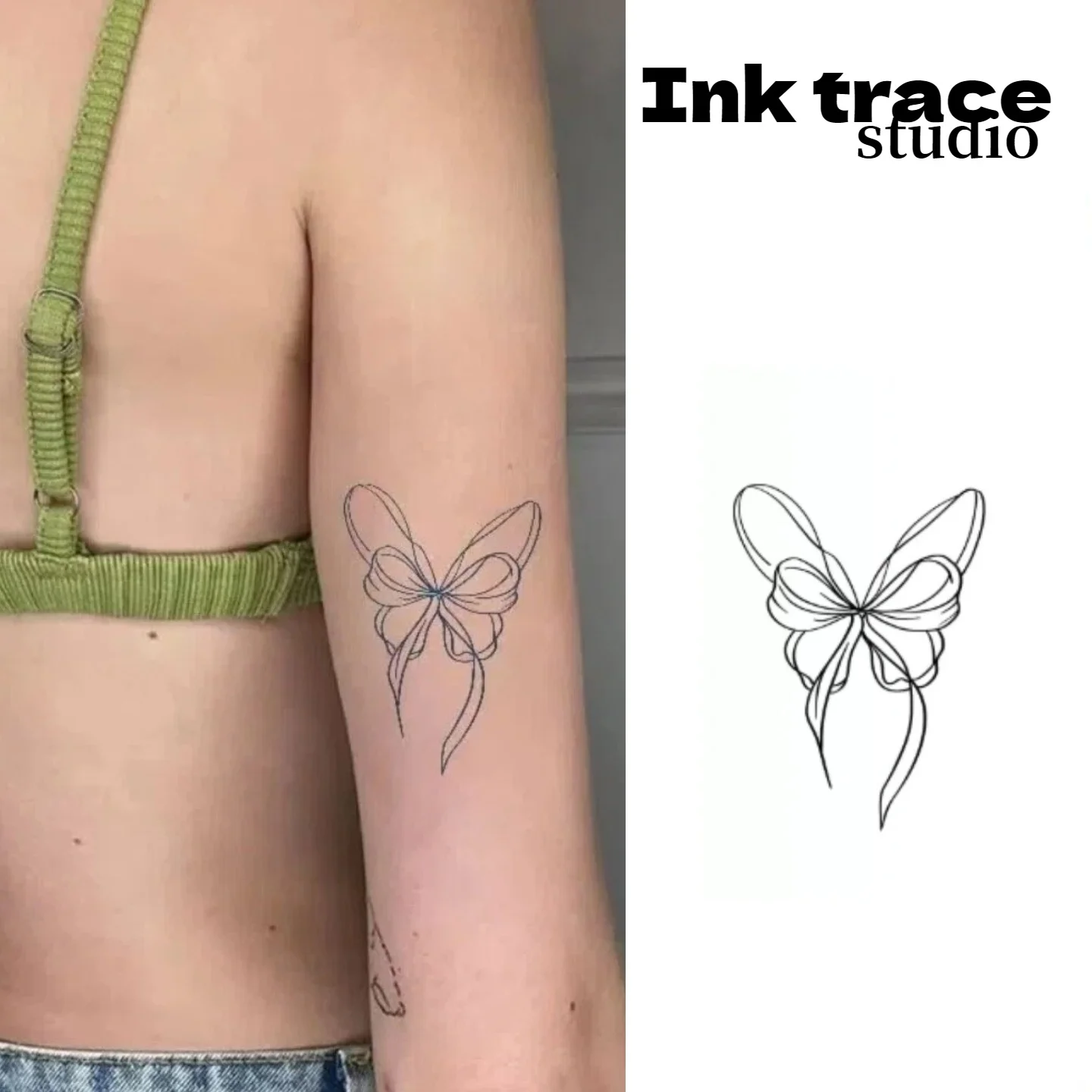 Butterfly and ribbon-patterned herbal temporary tattoos; suitable for arms and legs; lasts 10–12 days
Butterfly and ribbon-patterned herbal temporary tattoos; suitable for arms and legs; lasts 10–12 days