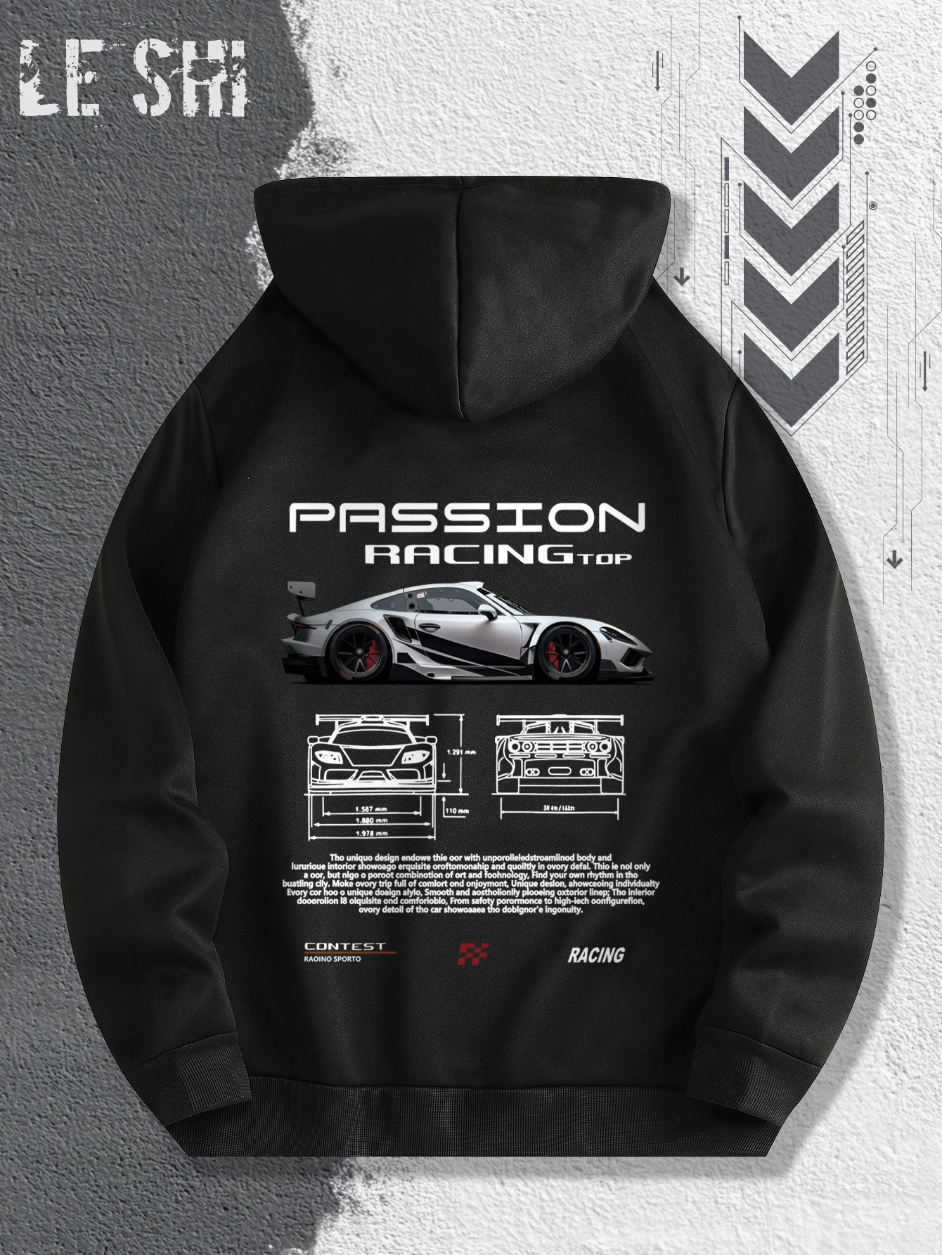 Men Passionate Racing Graphic Hoodie Featuring Race Cars Sports Car Illustrations Hip Hop Casual Autumn Winter Fleece Streetwear
Men Passionate Racing Graphic Hoodie Featuring Race Cars Sports Car Illustrations Hip Hop Casual Autumn Winter Fleece Streetwear